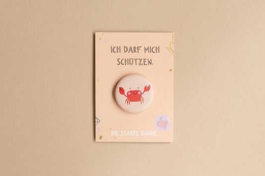 Button - Krabbe - Ich darf mich schützen
