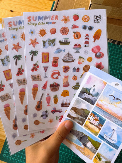 Vinyl-Stickerbogen - Sommer-Kleinstteile