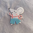 Bügelpatch Maus mit Latzhose von Hannahs Firlefanz