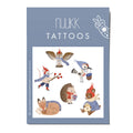 Kindertattoos Wintertiere im Wald von nuukk