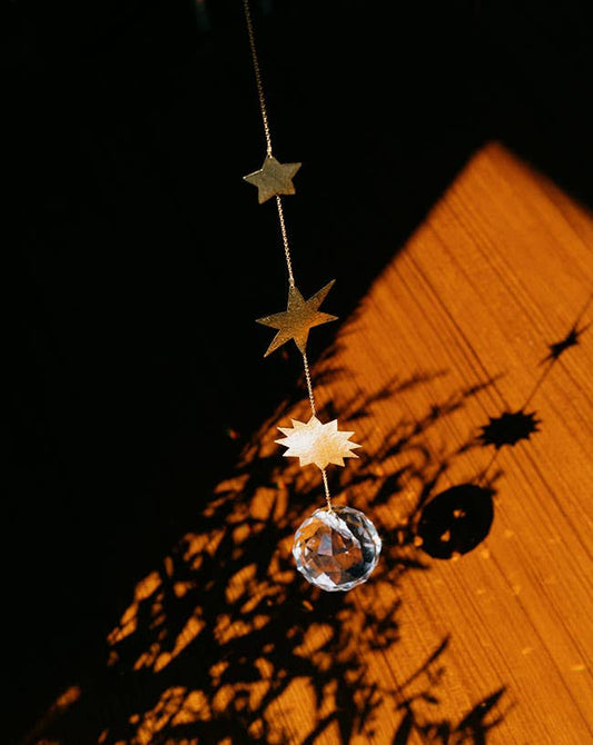 Sonnenfänger Sterne aus Messing