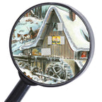Adventskalender An der Mühle von Sellmer A4, Lupe auf geöffnete Türchen