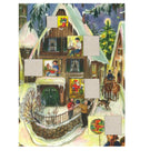 Adventskalender Weihnachten im Dorf von Sellmer A4 mit geöffneten Türchen