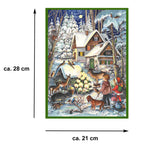 Adventskalender Winter bei den Tieren von Sellmer mit Maßangaben, Format A4