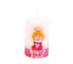 Lebenslicht Schutzengel rosa von Ahrens, rosa Lebenslicht mit Engel und Schriftzug Schutzengel