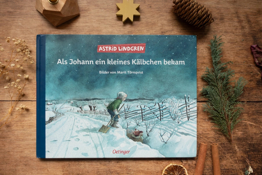 Bilderbuch Als Johann ein kleines Kälbchen bekam, Blick ins Buch