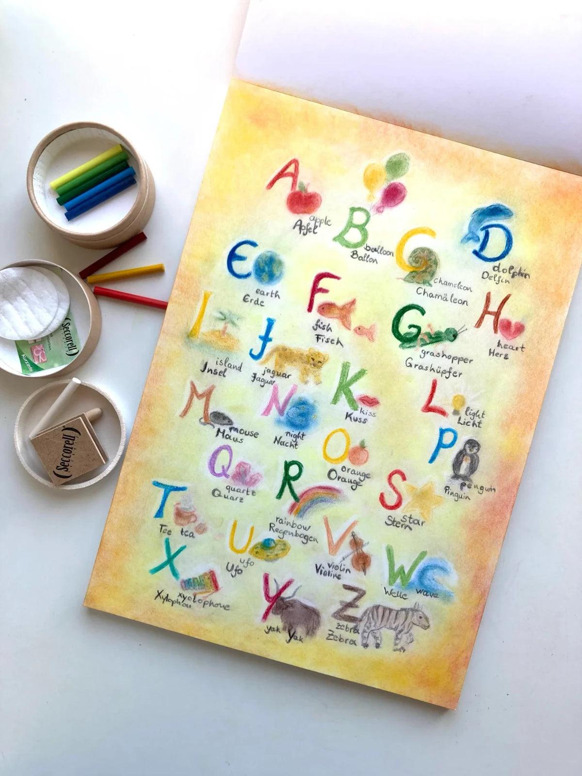 Lernkarten ABC Englisch Deutsch von Andrea Reiß: Lernkarten ABC auf Deutsch und Englisch mit Tieren, Ansicht 2