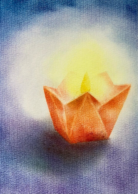 Postkarte Sternblütenlicht von Andrea Reiß: Sternblütenlicht zur Weihnachtszeit