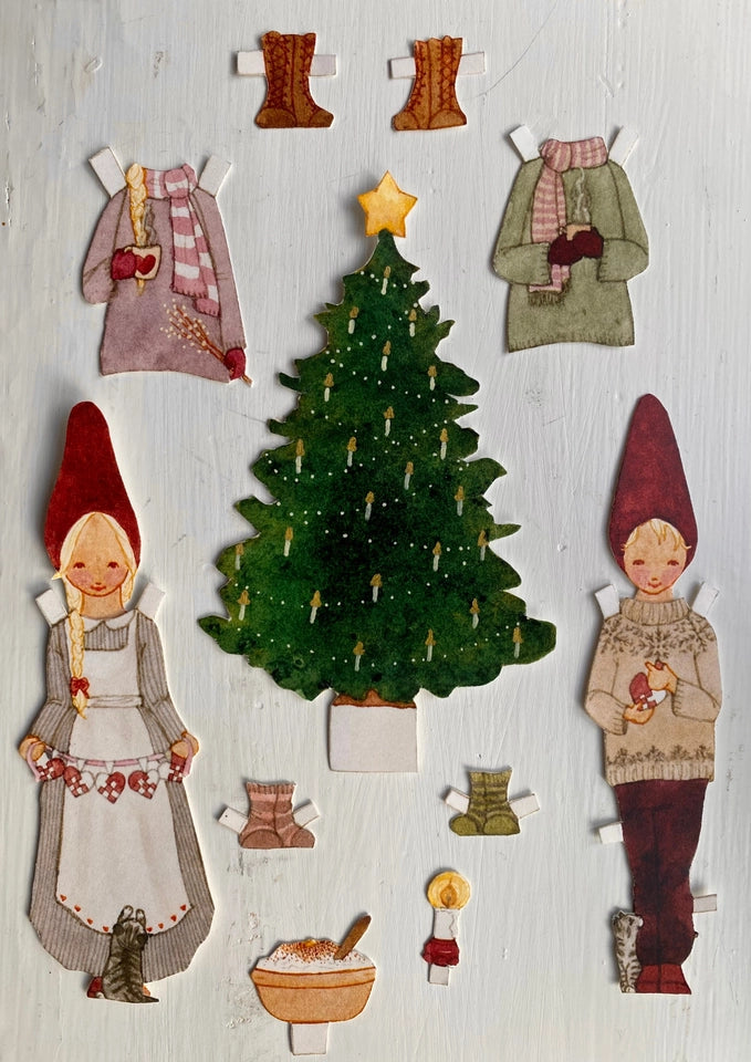 Ankleidepuppen Elfen - Weihnachten