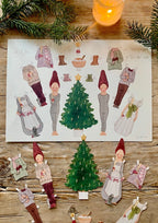 Ankleidepuppen Weihnachtselfen von Tall Hat Tales