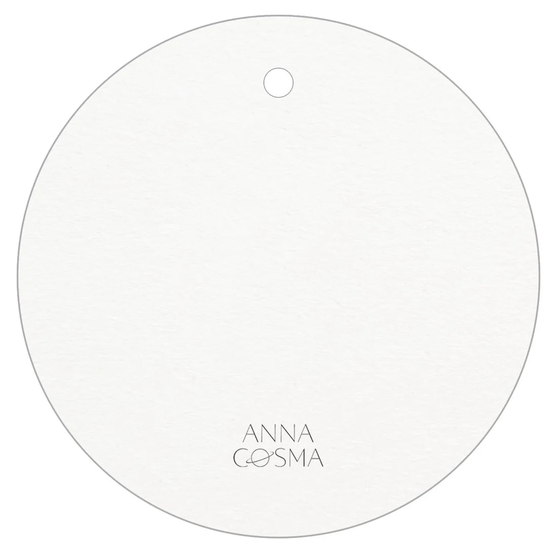 Geschenkanhänger „Your beautiful aura feels like sunshine“ von Anna Cosma, Rückseite mit Logo
