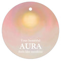 Geschenkanhänger „Your beautiful aura feels like sunshine“ von Anna Cosma, Vorderseite
