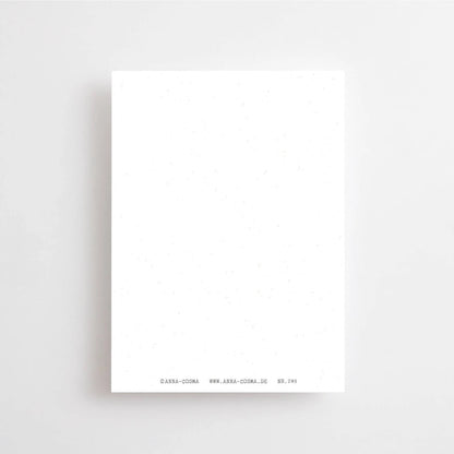 Postkarte Energy Givers von Anna Cosma A6, Rückseite blanko mit kleinem Logo