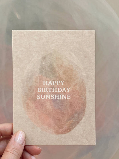 Postkarte Happy Birthday Sunshine von Anna Cosma A6, Stimmungsbild
