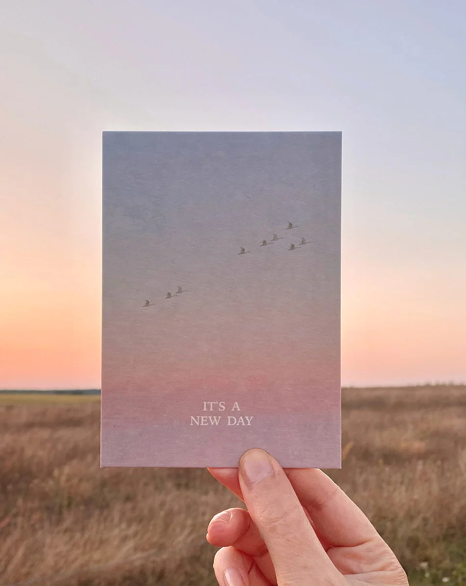 Postkarte It's a new day von Anna Cosma A6, Stimmungsbild