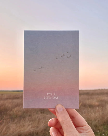 Postkarte It's a new day von Anna Cosma A6, Stimmungsbild