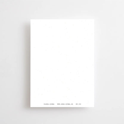 Postkarte Shine your light von Anna Cosma A6, Rückseite blanko mit kleinem Logo