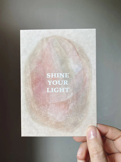 Postkarte Shine your light von Anna Cosma A6, Stimmungsbild