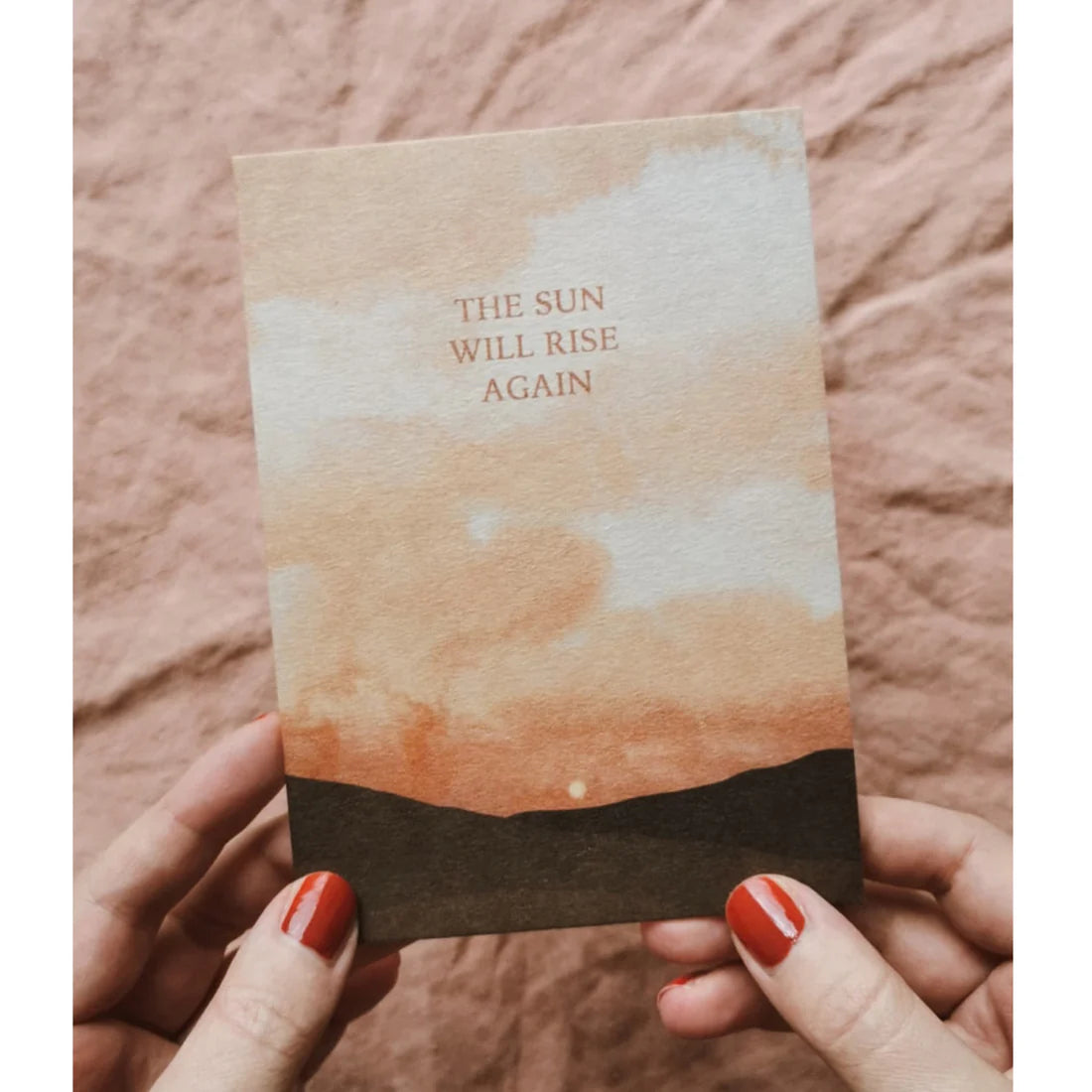 Postkarte The sun will rise again von Anna Cosma A6, Stimmungsbild