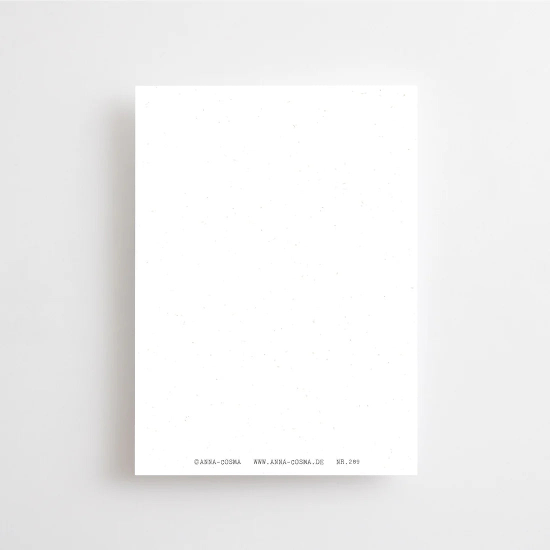 Postkarte Time expands when we slow down von Anna Cosma A6, Rückseite blanko mit kleinem Logo