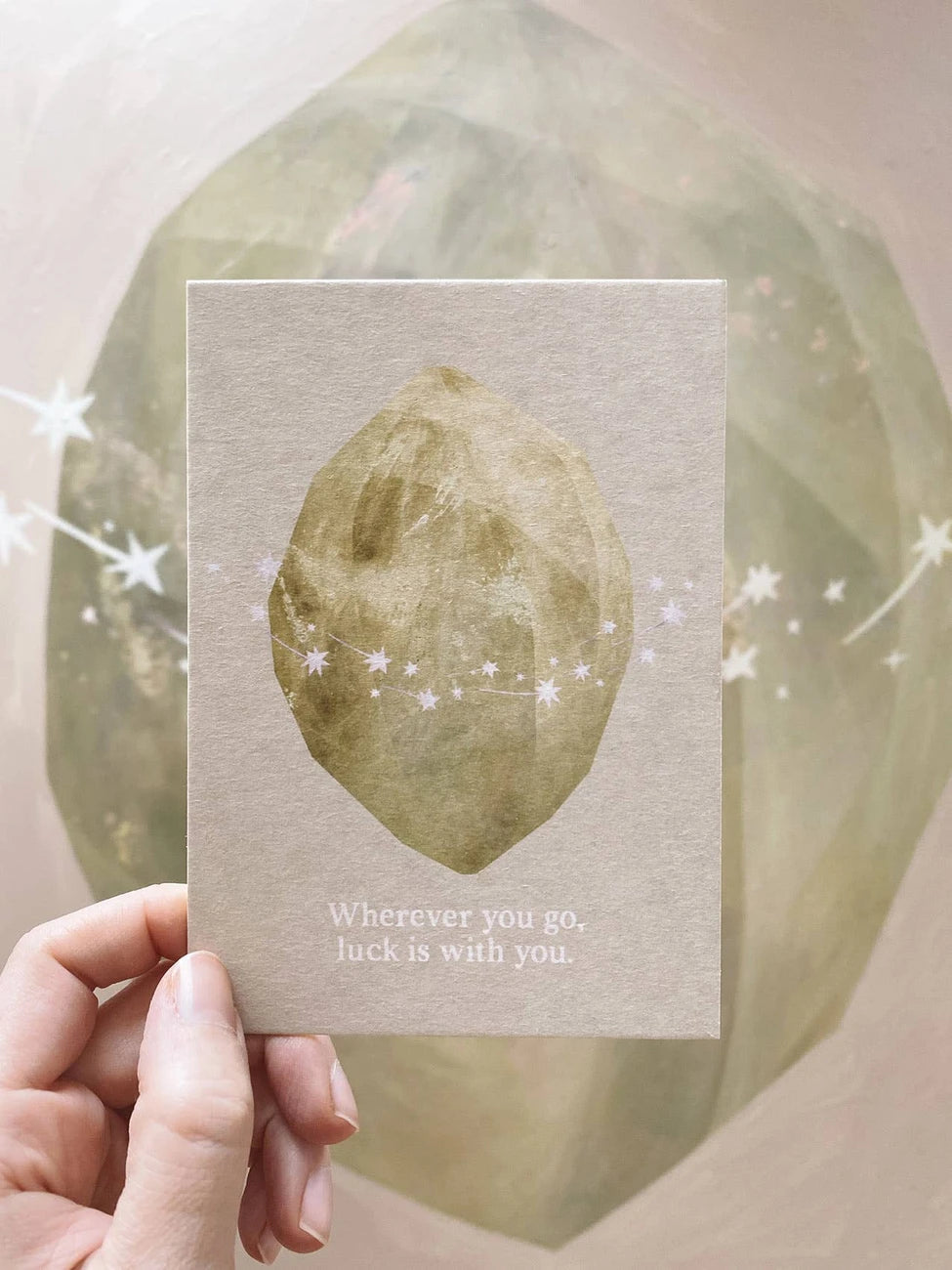 Postkarte Wherever you go, luck is with you von Anna Cosma A6, Stimmungsbild