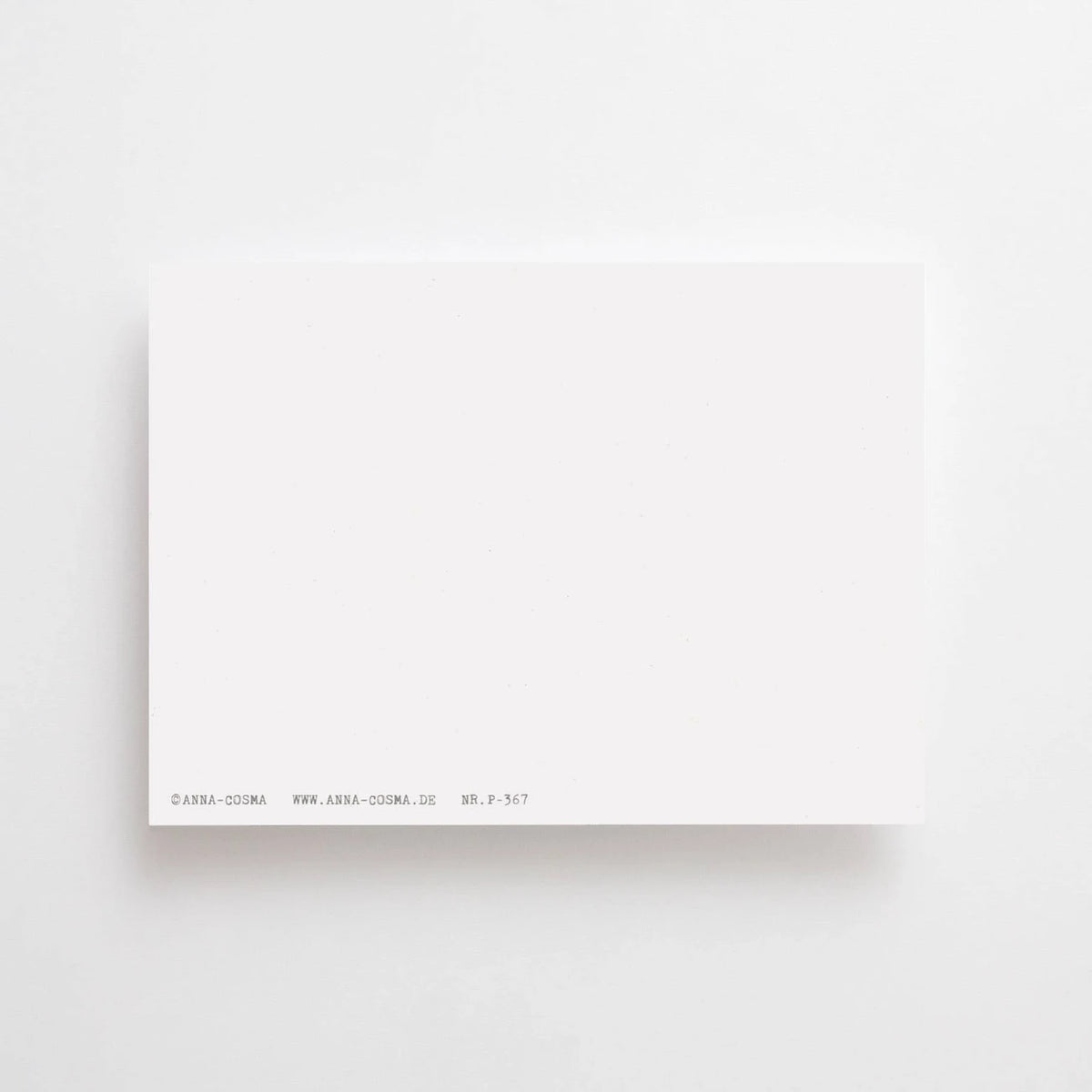 Postkarte You're in full bloom von Anna Cosma A6, Rückseite blanko mit kleinem Logo