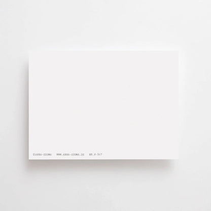 Postkarte You're in full bloom von Anna Cosma A6, Rückseite blanko mit kleinem Logo