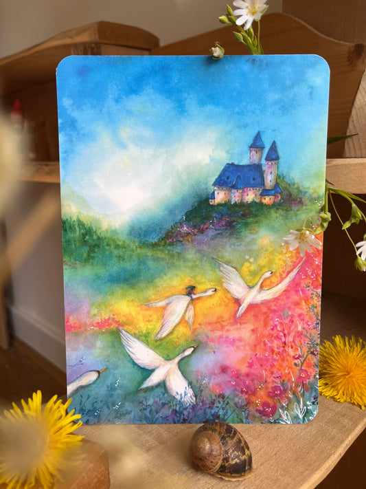 Fliegende Schwäne A5