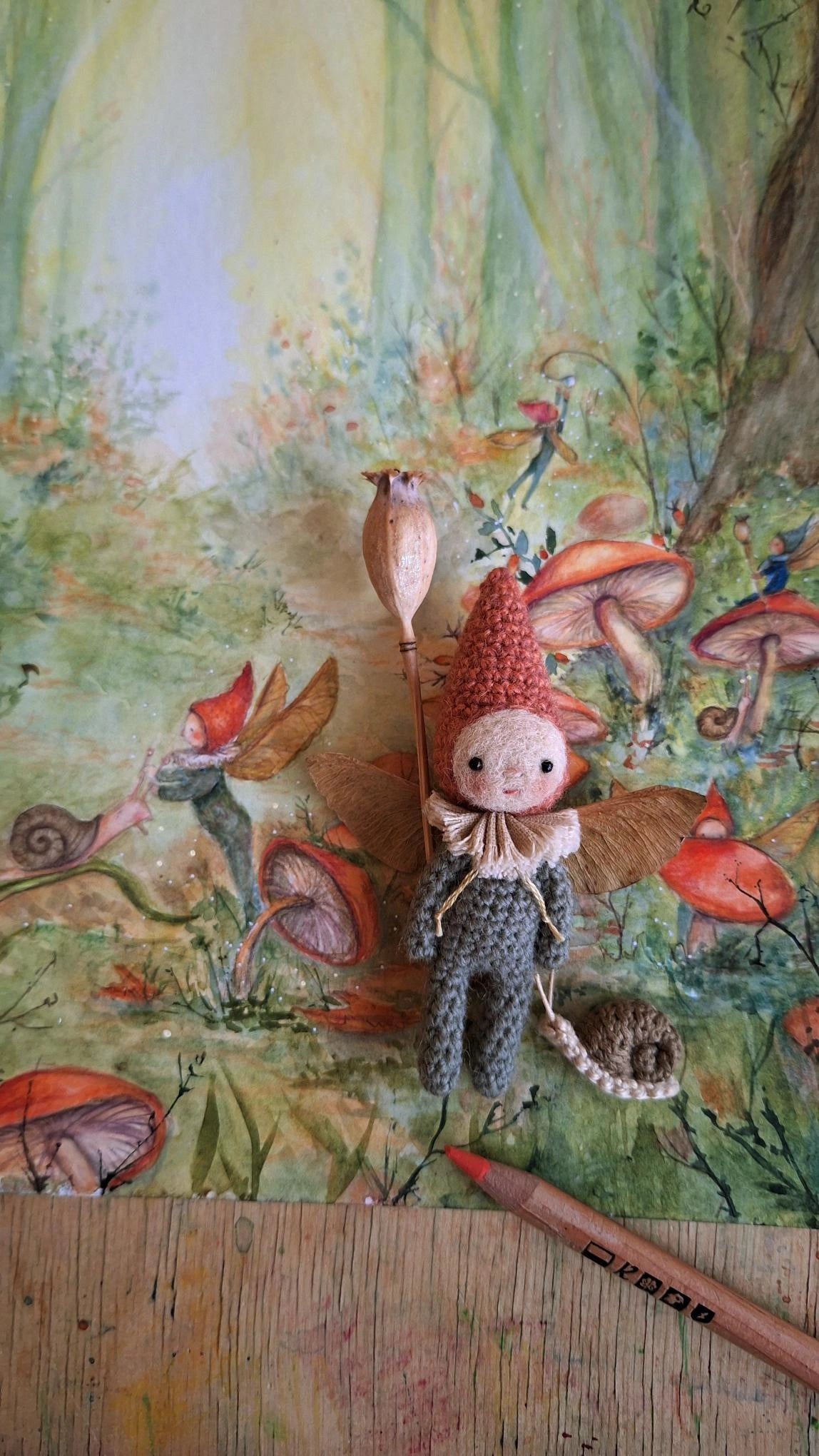 Postkarte Pixie von Anne Gies A6, Stimmungsbild