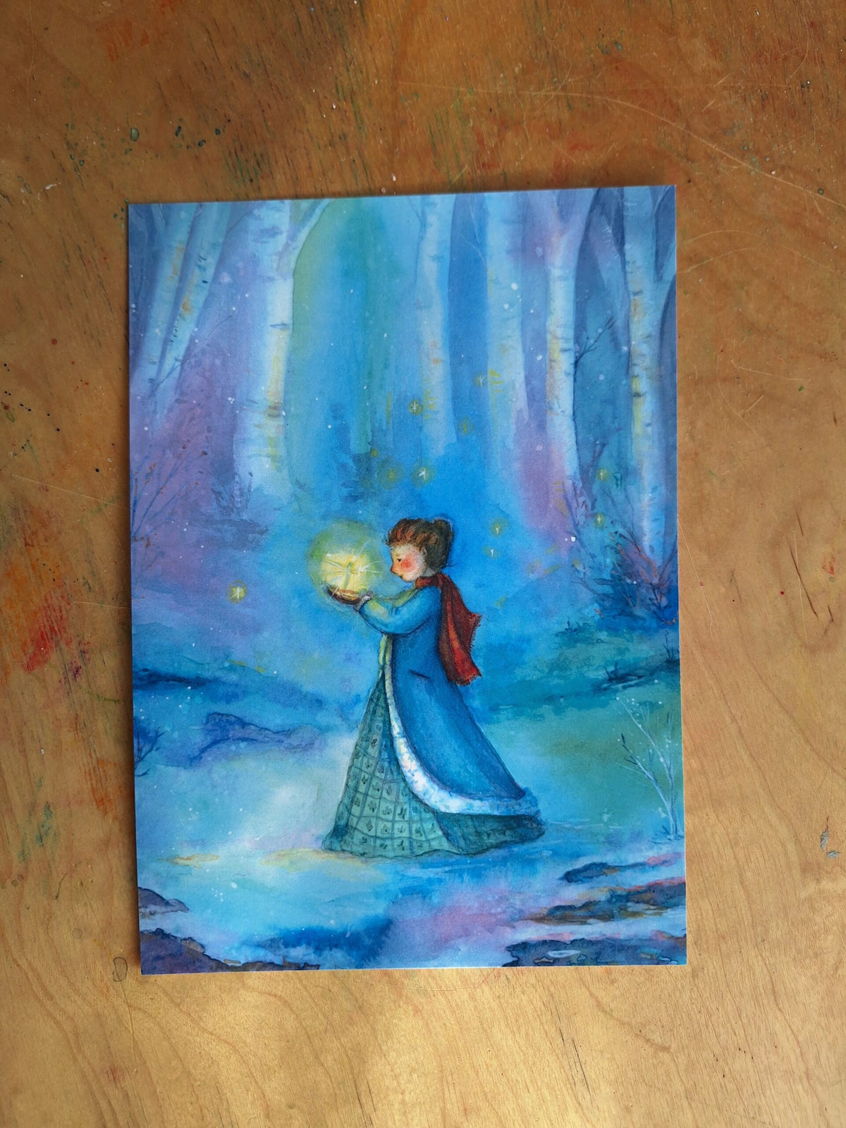 Postkarte Winterelfe von Anne Gies A6, Stimmungsbild