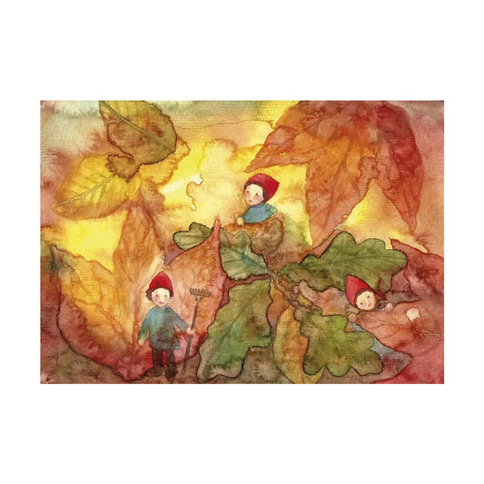 Wichtel im Herbstlaub