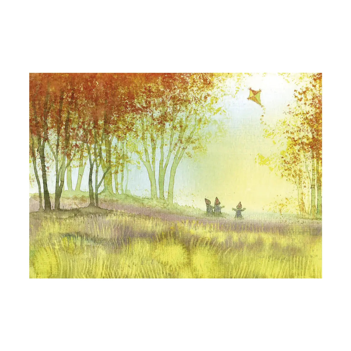 Wichtel mit Drachen in der Heide