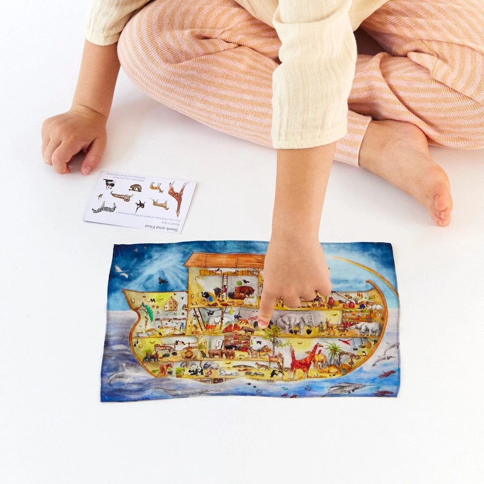 Mini Spieltuch aus Seide - Arche Noah