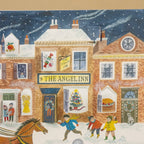 Adventskalender-Karte Angel Inn von Emily Sutton, Detail mit dem Gasthaus The Angel Inn
