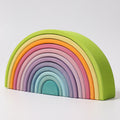Grimm's Großer Regenbogen Pastell, der Großer Regenbogen Pastell besteht aus zwölf Bögen aus Lindenholz