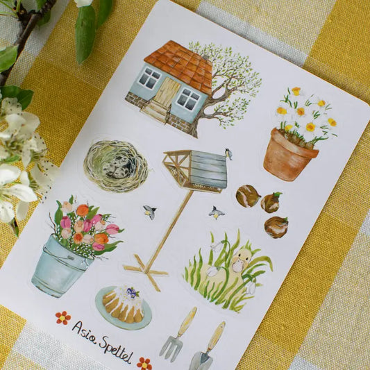 Stickerbogen - Früher Frühling