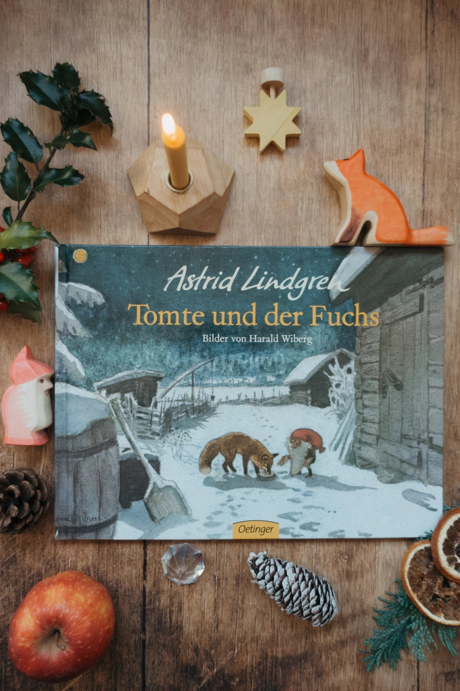 Bilderbuch Tomte und der Fuchs von Astrid Lindgren mit Bildern von Harald Wiberg, Cover