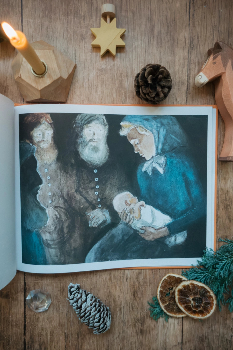 Bilderbuch Weihnachten im Stall von Astrid Lindgren, Rückseite