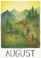 Postkarte August aus dem Monatskarten-Set 12 Monate von Ode Desjardins A6
