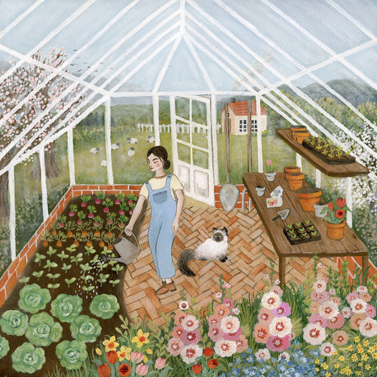 Print - Frühlingsblüten-Illustration (20x20 cm)