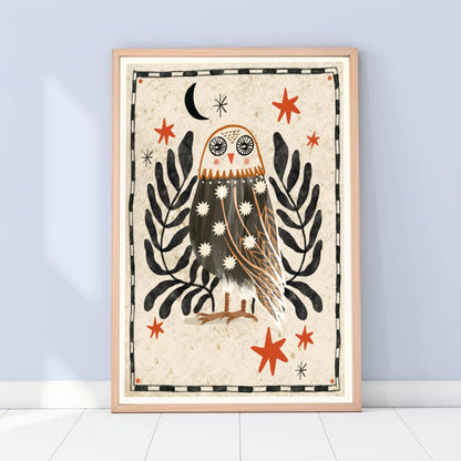 Print - Folk Eule