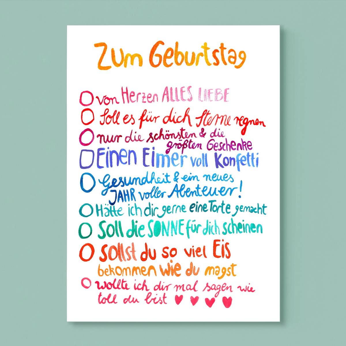 Geburtstagswünsche A6