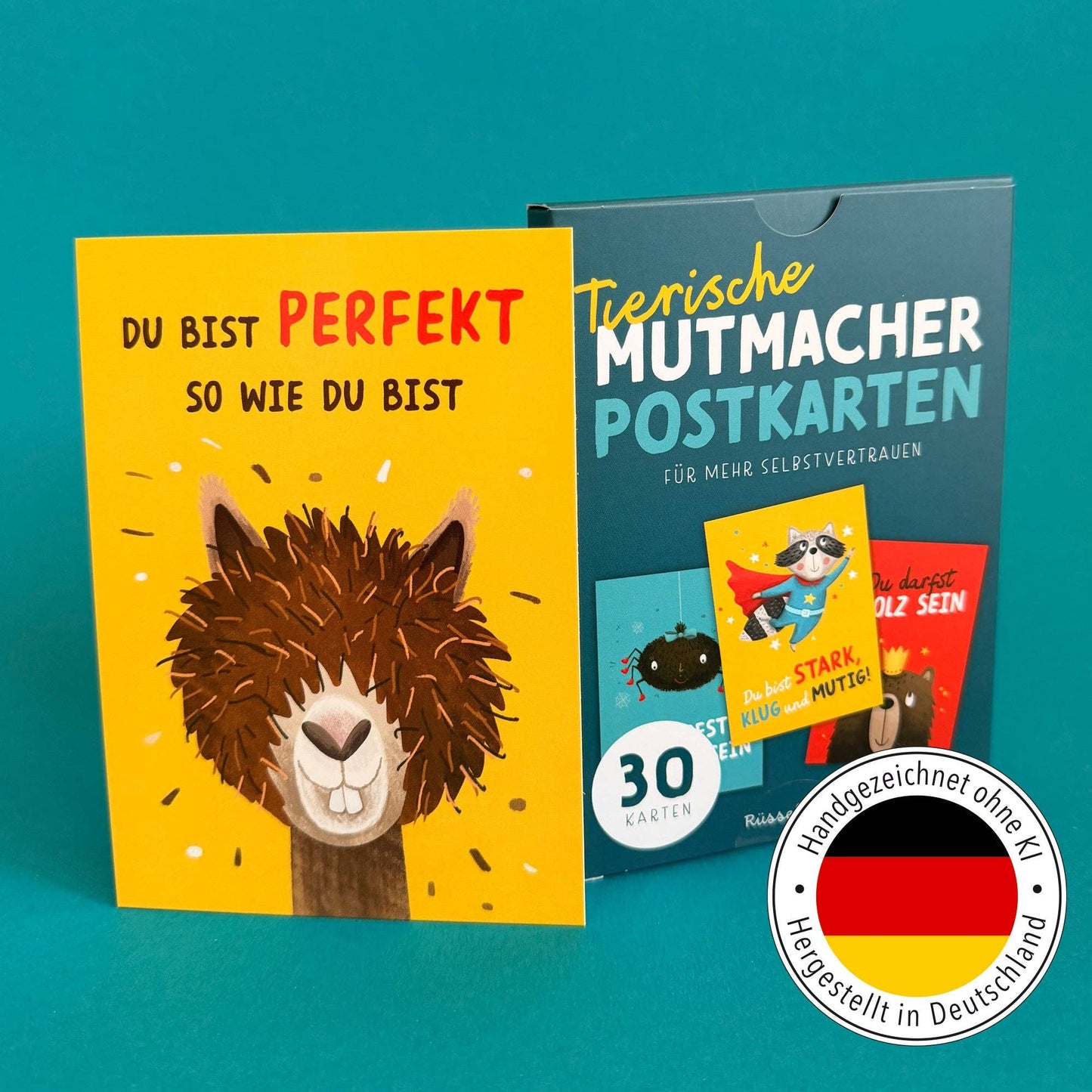Tierische Mutmacher-Postkarten | 30 Karten