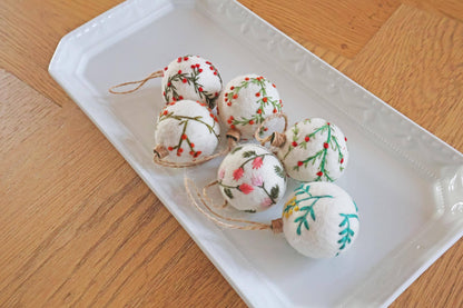 Filzdekoration - Weihnachtskugel 6er-Set