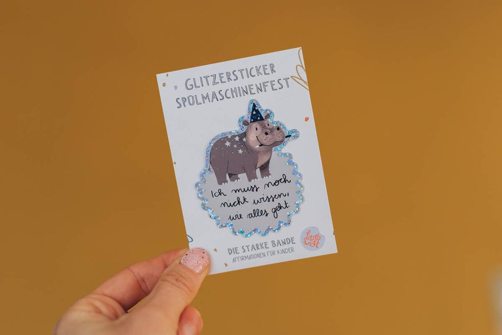 Glitzersticker Nilpferd von Liesels Wicht, Ansicht 2