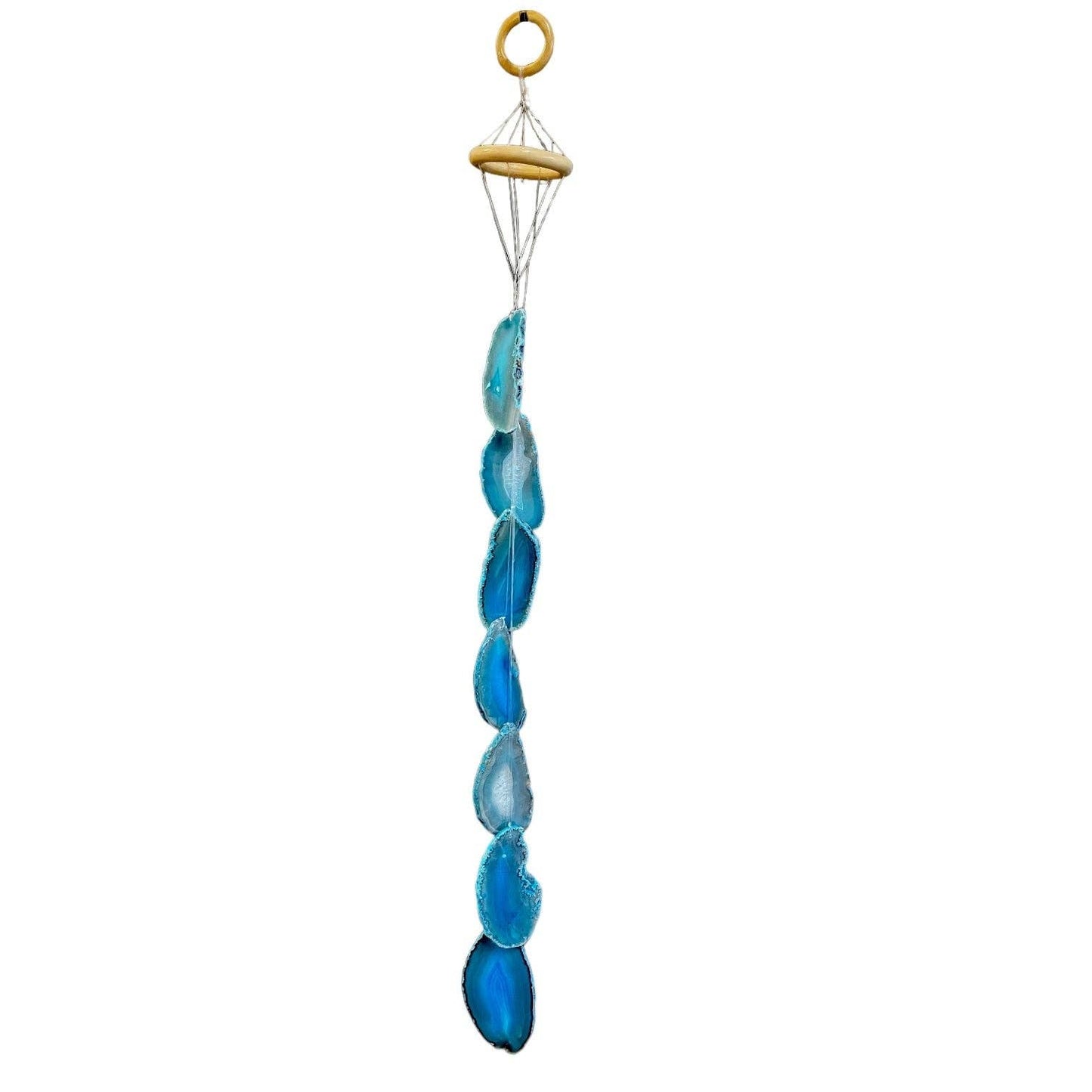 Windspiel aus blauem Achat