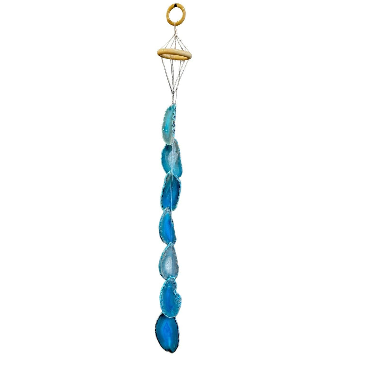 Windspiel aus blauem Achat