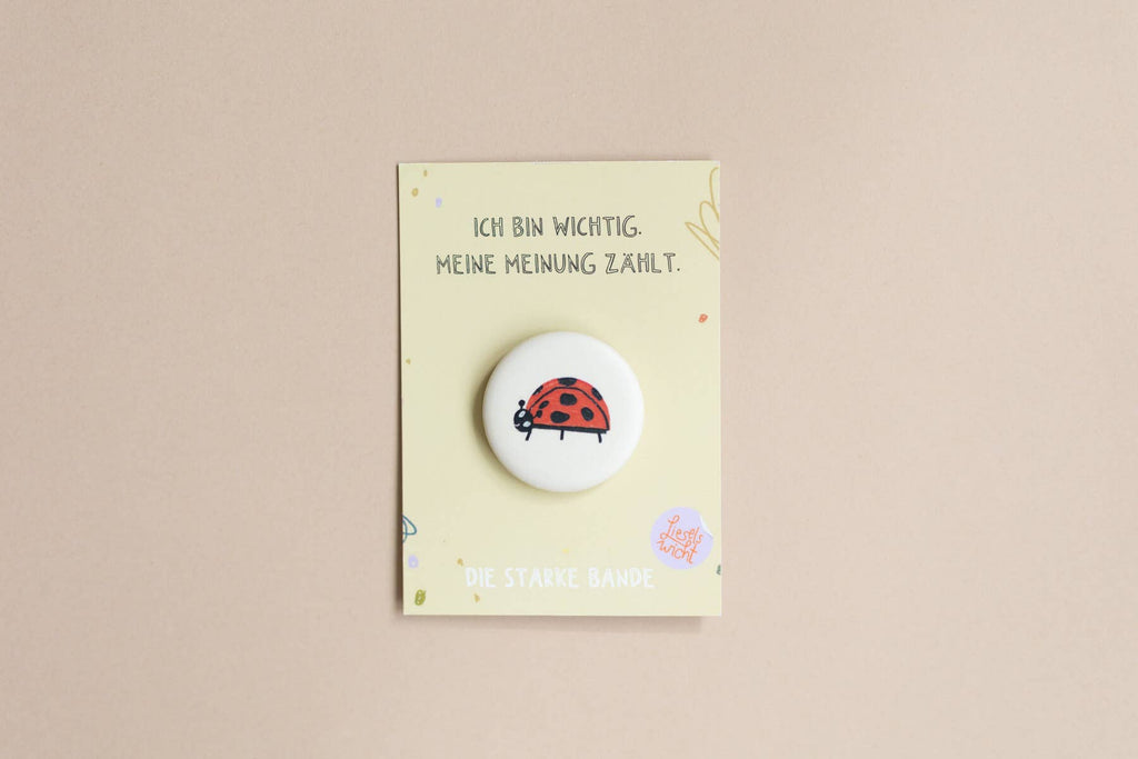 Button Marienkäfer Ich bin wichtig von Liesels Wicht