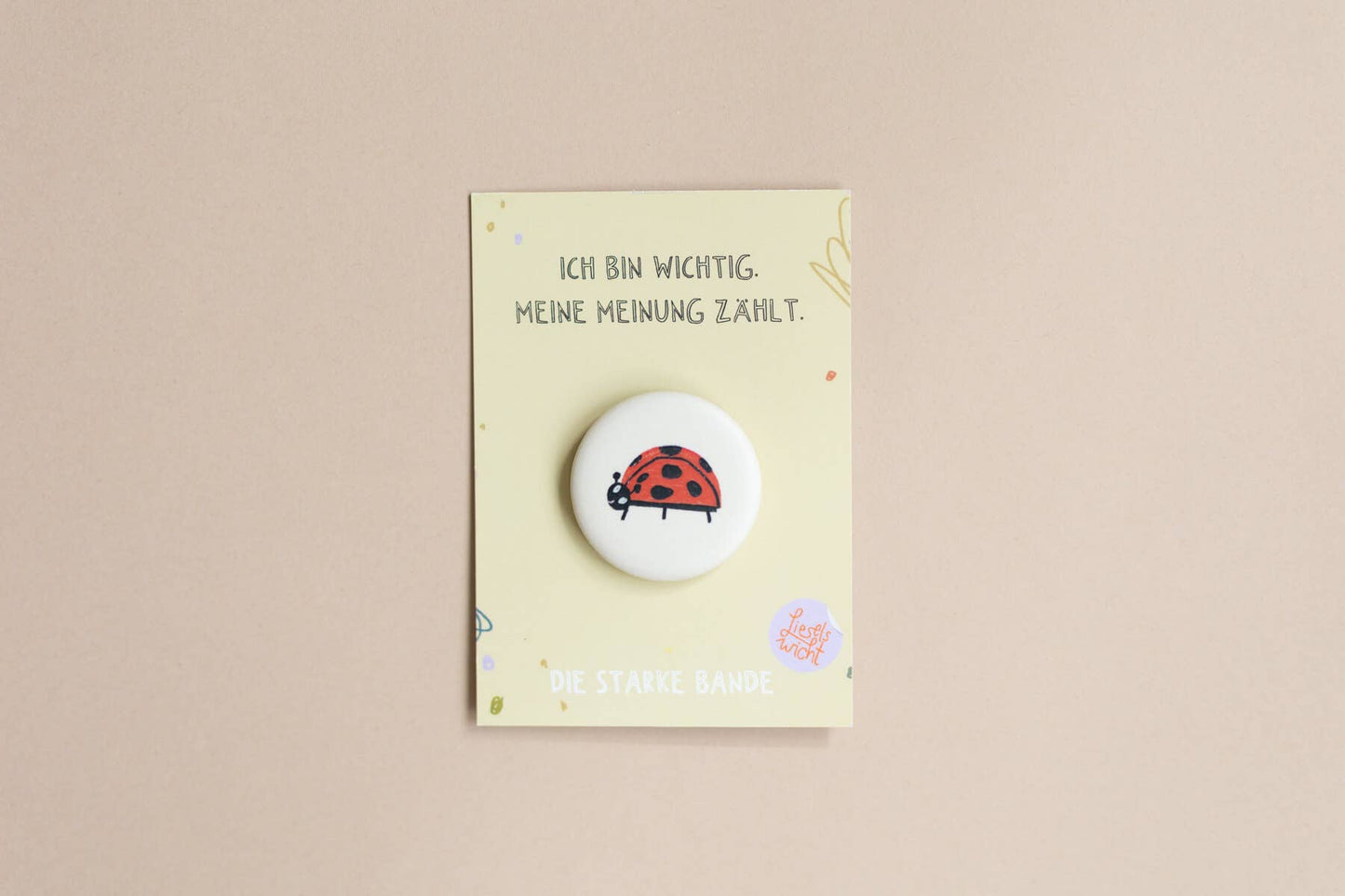 Button - Marienkäfer - Ich bin wichtig