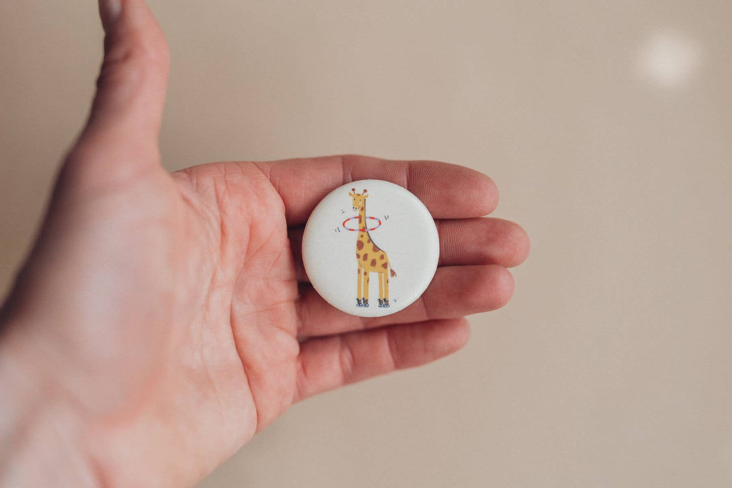 Button - Giraffe - Ich wachse an meinen Erfahrungen